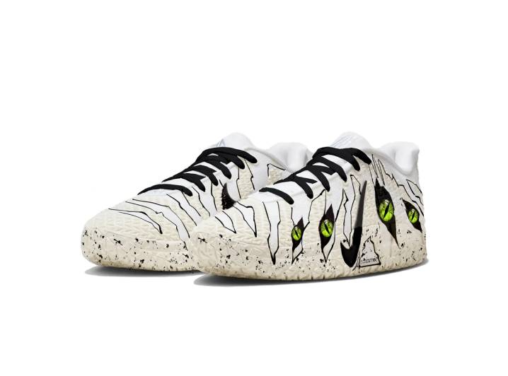 Nike Ja 3 Morant III Greedy Eye Fashionable Trendy Simple Versatile Comfortable Personalized Graffiti Durable Low-Top Basketball Shoes Men's Black and White — изображение 4