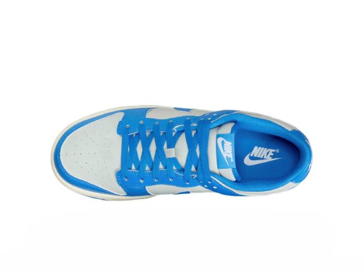 Nike Dunk Low Comfortable Thin-Soled Non-Slip Durable Low-Top Sneakers, Unisex, Blue and Silver — изображение 4