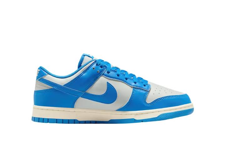 Nike Dunk Low Comfortable Thin-Soled Non-Slip Durable Low-Top Sneakers, Unisex, Blue and Silver — изображение 6