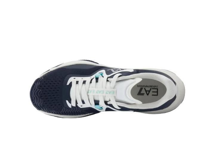 EMPORIO ARMANI EA7 Round Toe Two-tone Platform Low-top Casual Shoes for Men, Navy Blue — изображение 4