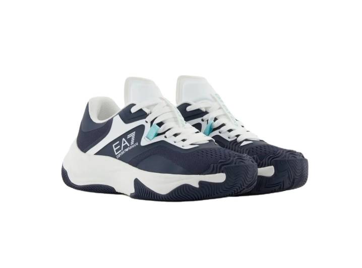 EMPORIO ARMANI EA7 Round Toe Two-tone Platform Low-top Casual Shoes for Men, Navy Blue — изображение 5