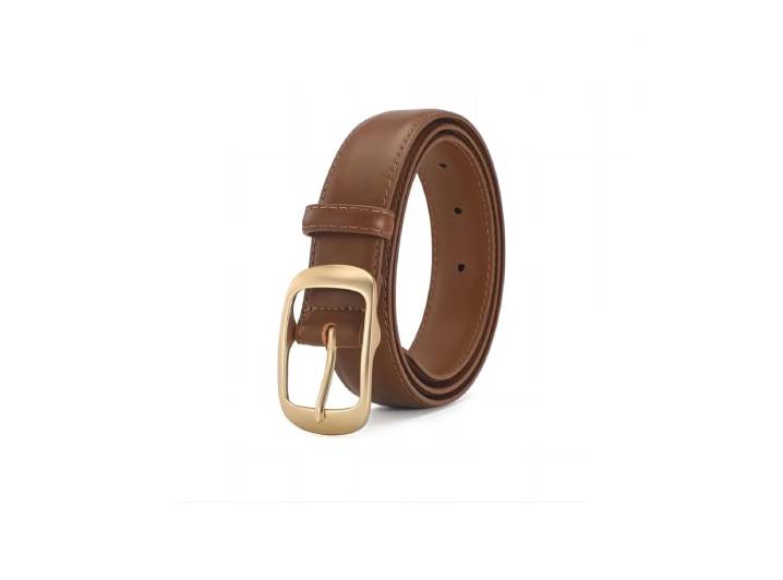 AOKANG Minimalist Style High Quality Zinc Alloy Cowhide Leather Belt for Women Width 2.9cm — изображение 2