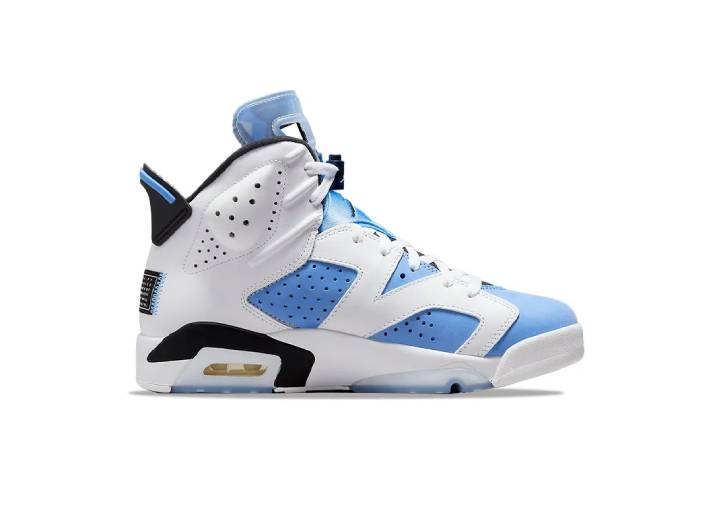 Jordan Air Jordan 6 Retro "University Blue" Men's Basketball Shoes - White and Blue High-Top Sneakers. — изображение 6