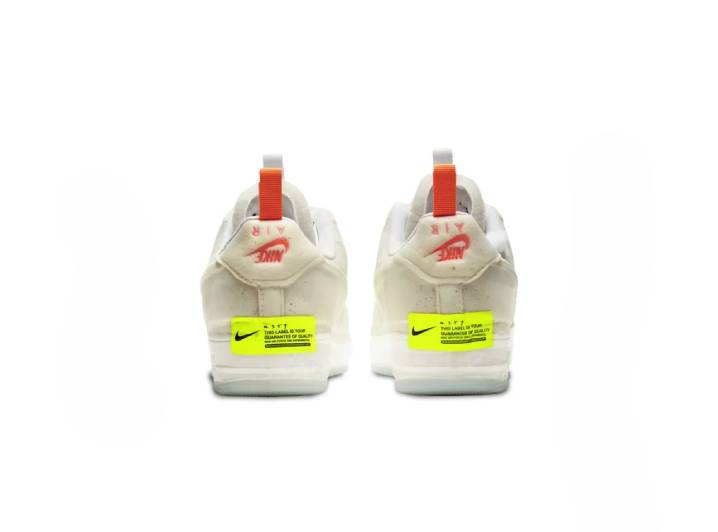 Nike Air Force 1 Experimental "Sail" Sponge Low-Top Sneakers, Unisex, Off-White/Orange — изображение 3