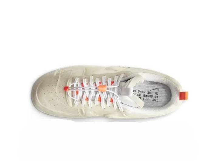 Nike Air Force 1 Experimental "Sail" Sponge Low-Top Sneakers, Unisex, Off-White/Orange — изображение 4