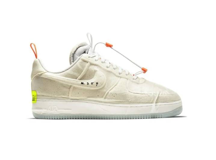 Nike Air Force 1 Experimental "Sail" Sponge Low-Top Sneakers, Unisex, Off-White/Orange — изображение 6
