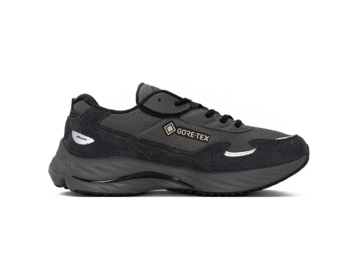 Mizuno Wave Rider B GTX QUIET "QUIET SHADE VULCAN SILVER" durable low-top running shoes, unisex, black. — изображение 3
