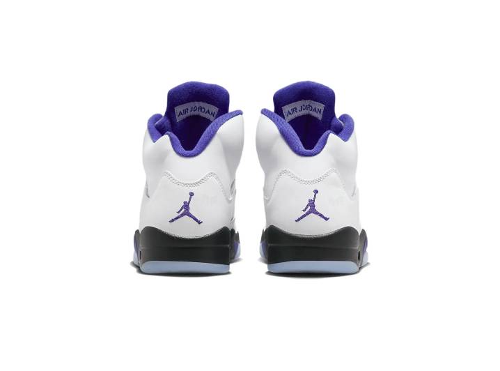 Jordan Air Jordan 5 Retro "Concord" High-Top Retro Basketball Shoes for Men, White and Purple — изображение 3
