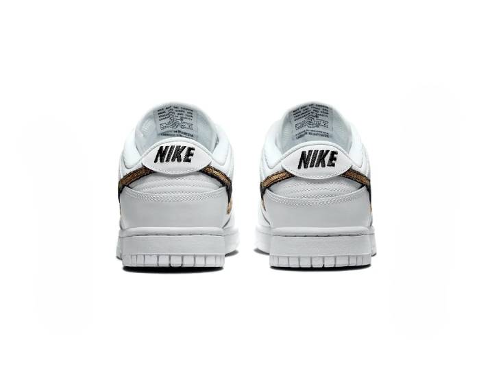 Nike Dunk "Animal Print" Leather Lightweight Durable Non-Slip Low-Top Sneakers for Women, White — изображение 2