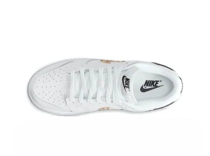 Nike Dunk "Animal Print" Leather Lightweight Durable Non-Slip Low-Top Sneakers for Women, White — изображение 4