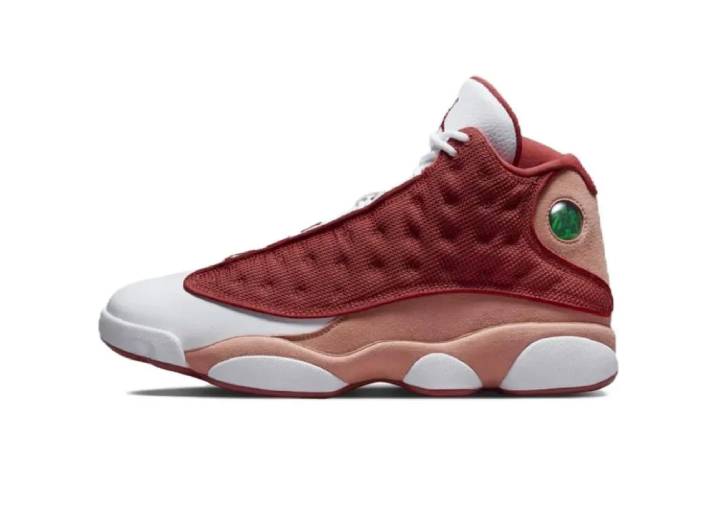 Jordan Air Jordan 13 "Dune Red" Trendy Mid-Top Retro Basketball Shoes for Men, Orange and White