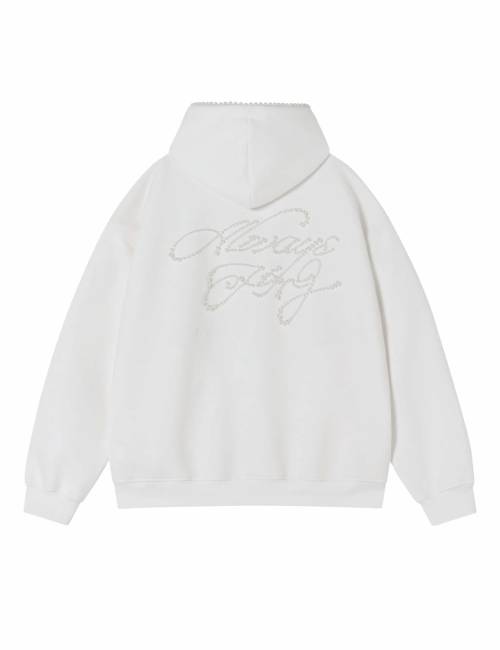 FORNINES pearl embroidery cardigan loose fit floral pattern casual hoodie unisex. — изображение 3