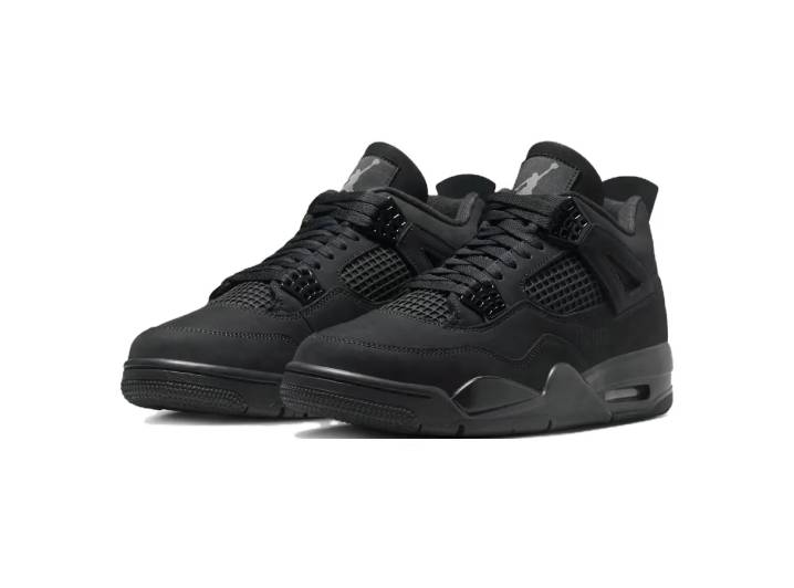 Jordan Air Jordan 4 "Black Cat" - Stylish and Comfortable Mid-Top Retro Basketball Shoes for Men and Women (Black) — изображение 5
