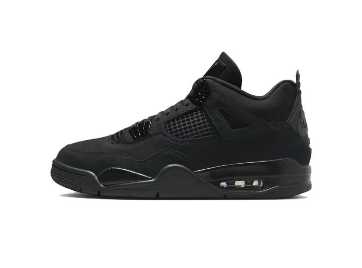 Jordan Air Jordan 4 "Black Cat" - Stylish and Comfortable Mid-Top Retro Basketball Shoes for Men and Women (Black)