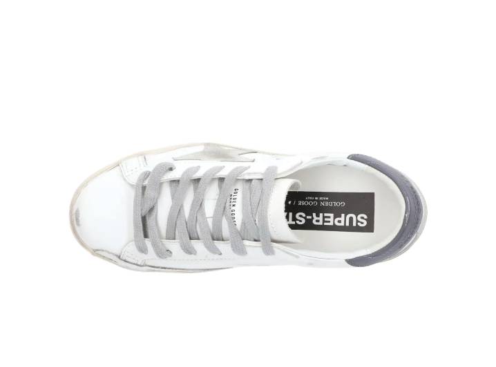 Golden Goose Super-Star Leather Round Toe Lace-up Star Pattern Low-top Sneakers for Women, Grey — изображение 2
