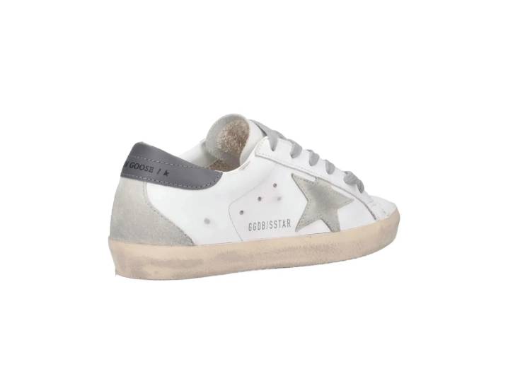 Golden Goose Super-Star Leather Round Toe Lace-up Star Pattern Low-top Sneakers for Women, Grey — изображение 3