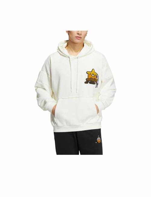 Аdidas Logo Print Drawstring Sweatshirt for Men, White — изображение 3