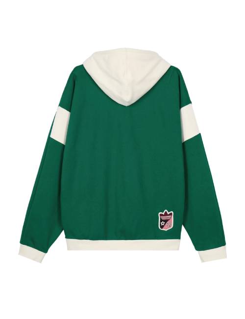 Аdidas Originals Anti University American Retro College Style Patchwork Pullover Casual Sweatshirt Men's Dark Green — изображение 6