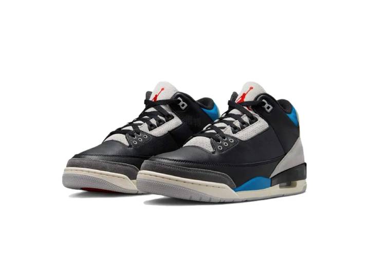 Jordan Air Jordan 3 Retro "Rare Air" men's mid-top basketball shoes in black, grey and red. — изображение 3