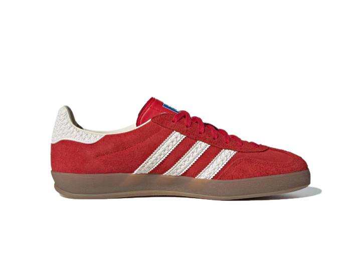 Аdidas Originals GAZELLE INDOOR Limited Edition Vintage Low-Top Unisex Sneakers, Red and White — изображение 6