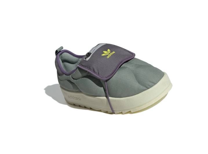 Аdidas Originals Puffylette Fabric Stretch Open-Top Sneakers: Low Top Casual Sneakers, Unisex, Green/Grey. — изображение 5