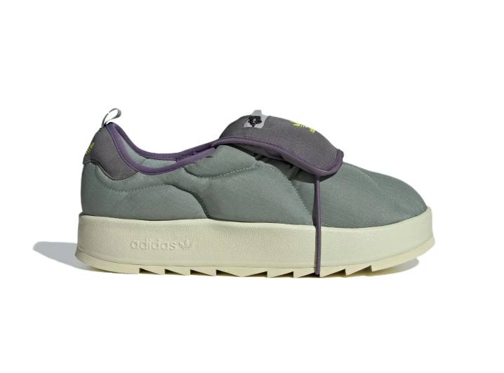 Аdidas Originals Puffylette Fabric Stretch Open-Top Sneakers: Low Top Casual Sneakers, Unisex, Green/Grey. — изображение 6