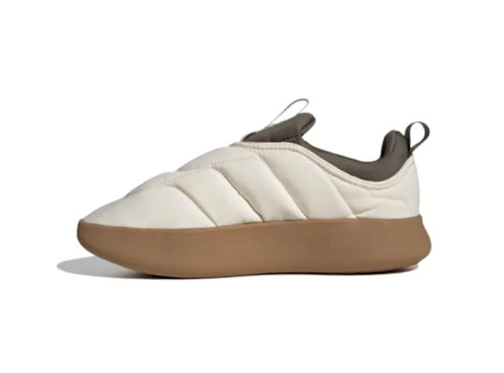 Аdidas Adipuff Comfortable and Stylish Bread Shoes, Non-Slip and Durable, Low-Top, Casual Wear, Unisex, White, Green, Brown — изображение 4