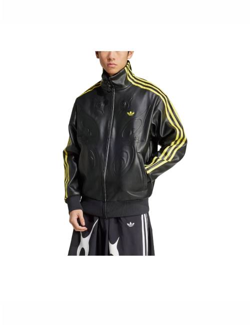 Аdidas Originals × OFFGOD collaboration Trefoil series stylish, comfortable, and versatile jacket, unisex, black — изображение 4