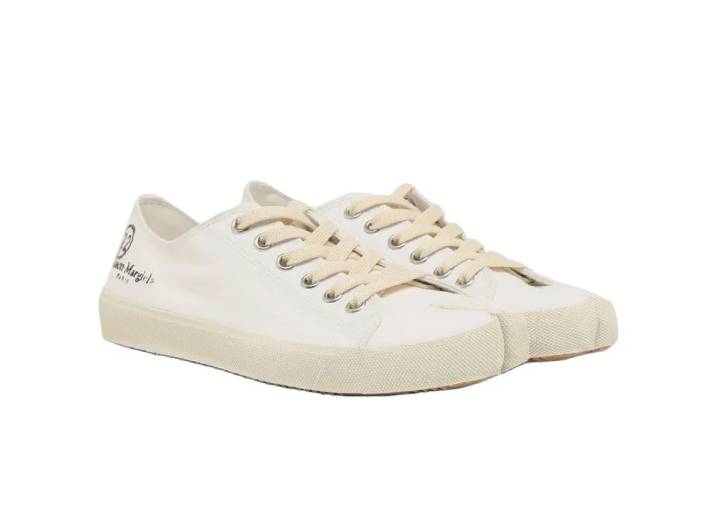 Maison Margiela Tabi lace-up round toe lace-up low-top stylish sneakers for men, off-white — изображение 3