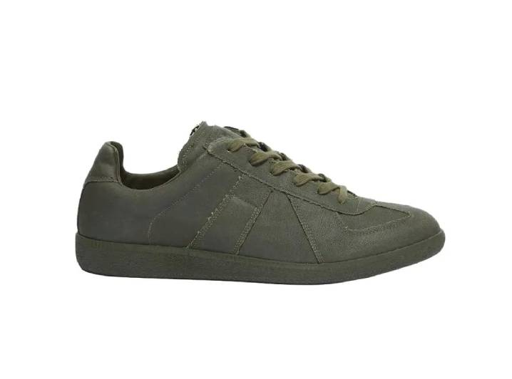 Maison Margiela Replica Round Toe Flat Lace-up Sneakers Low-top Men's Green — изображение 5