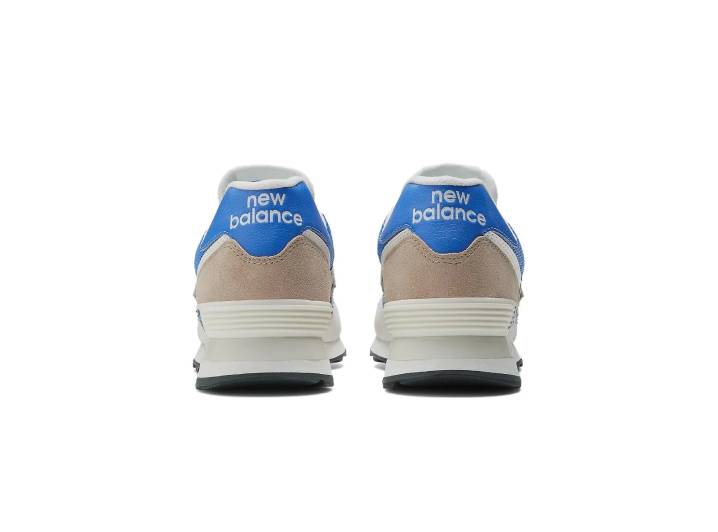 New Balance NB 574 Retro Shock-Absorbing Durable Low-Top Running Shoes, Unisex, Beige Blue — изображение 3