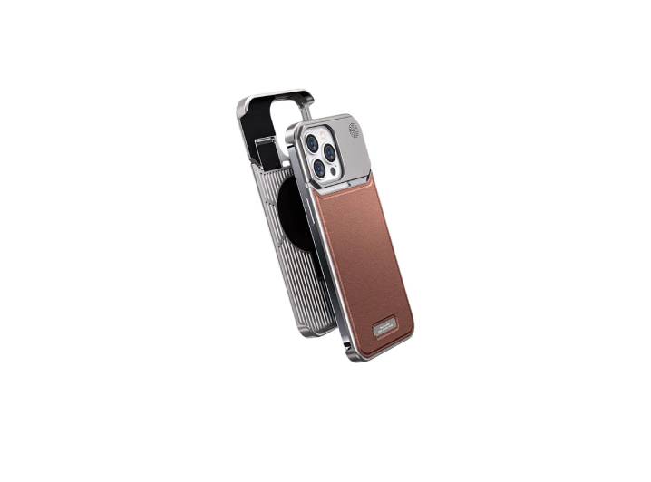 Urban Case, made of metal, aluminum alloy and leather, for iPhone 15 Pro Max/iPhone 14 Pro Max/iPhone 15 Pro/iPhone 14 Pro. — изображение 5