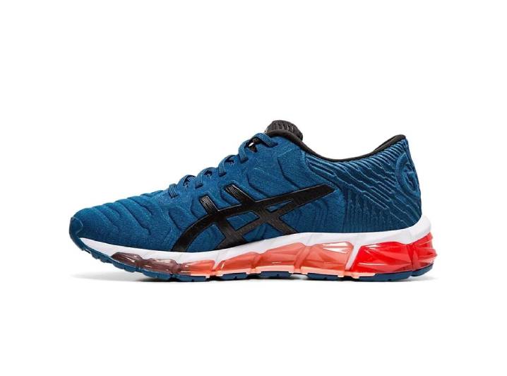 Asics Women's Gel-Quantum 360 5 Low-Cut Round Toe Running Shoes in Blue and Black