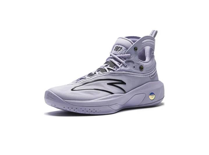 Anta KT8 Thompson 8th Generation Father and Son Men's Low Top Basketball Shoes Purple and Black. — изображение 4