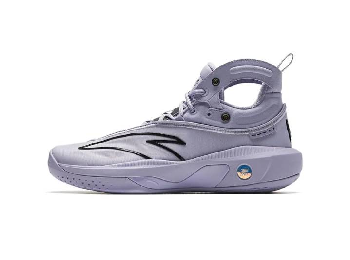 Anta KT8 Thompson 8th Generation Father and Son Men's Low Top Basketball Shoes Purple and Black.