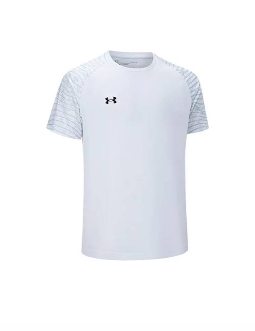 Under Armour Men's Retro Sporty Quick Dry Logo Patchwork T-Shirt - White — изображение 4