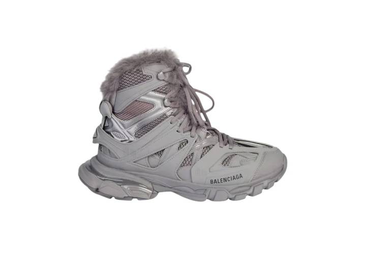 Balenciaga Track Hike High-Top Lace-up Dad Shoes Men's Grey — изображение 4