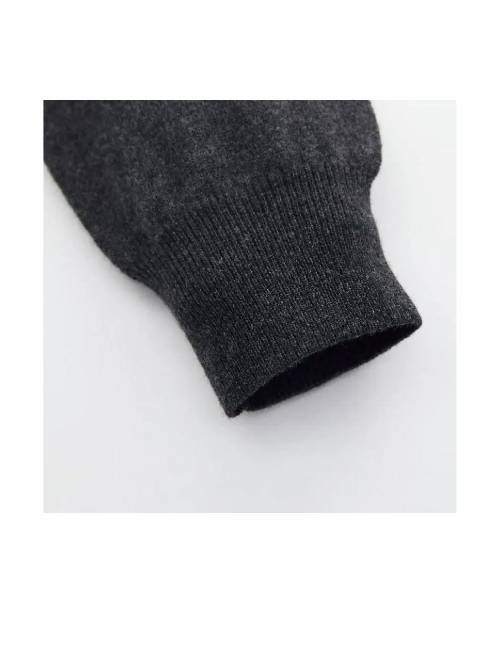 CORNELIANI Solid Color Pullover Turtleneck Long Sleeve Sweater for Men, Dark Gray — изображение 4