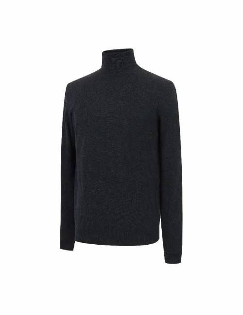 CORNELIANI Solid Color Pullover Turtleneck Long Sleeve Sweater for Men, Dark Gray — изображение 7