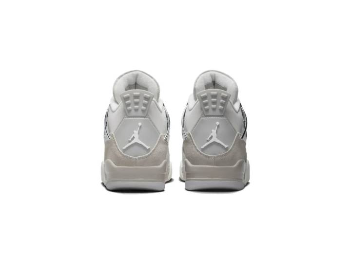 Jordan Air Jordan 4 "Light Iron Ore" "Frozen Moments" Liquid Silver Mid-Top Retro Basketball Shoes Women's Grey — изображение 3