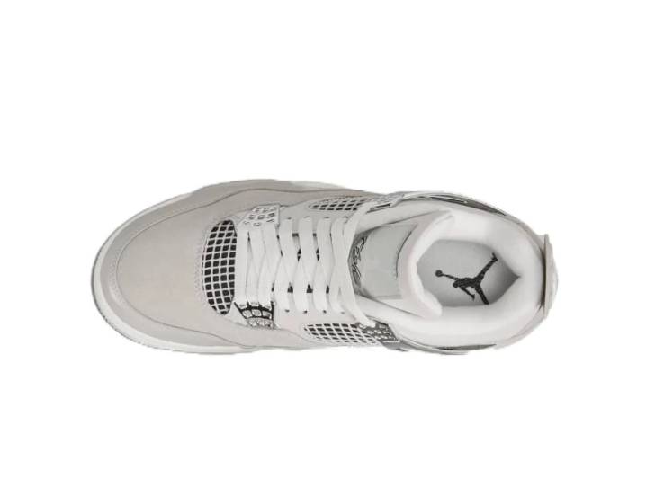 Jordan Air Jordan 4 "Light Iron Ore" "Frozen Moments" Liquid Silver Mid-Top Retro Basketball Shoes Women's Grey — изображение 4