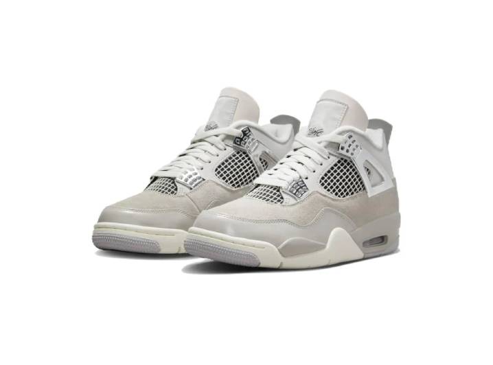 Jordan Air Jordan 4 "Light Iron Ore" "Frozen Moments" Liquid Silver Mid-Top Retro Basketball Shoes Women's Grey — изображение 5