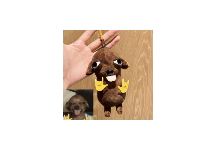 Chengmi Cute Chihuahua Plush Keychain, 10cm Tall, Soothing and Companioning — изображение 2