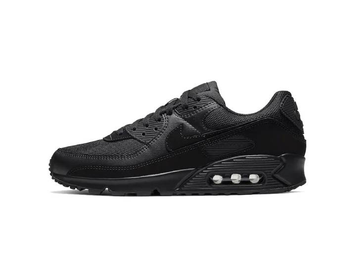 Nike Air Max 90 Retro Running Shoes for Men - Black