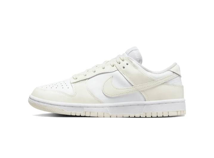 Nike Dunk White Sailor Women's Leather Low Top Sneakers in Navy White.