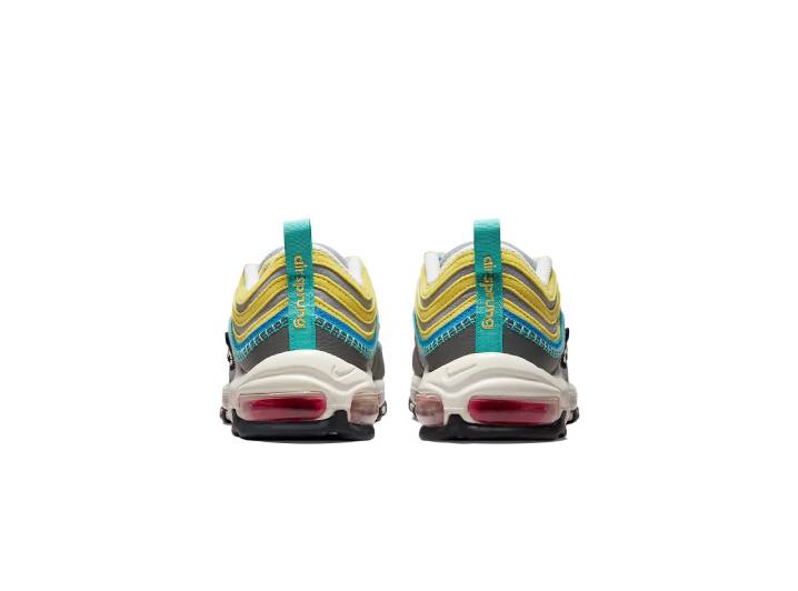 Nike Air Max 97 SE "Air Sprung" Retro Running Shoes for Men in Gray/Yellow — изображение 2
