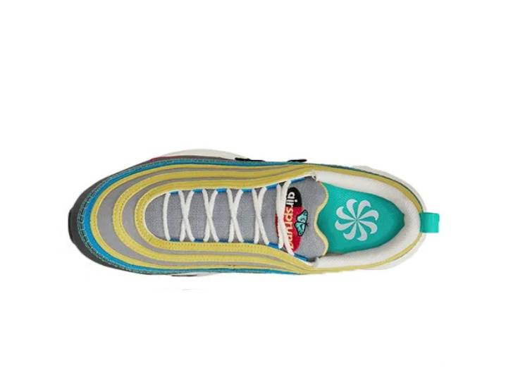 Nike Air Max 97 SE "Air Sprung" Retro Running Shoes for Men in Gray/Yellow — изображение 3