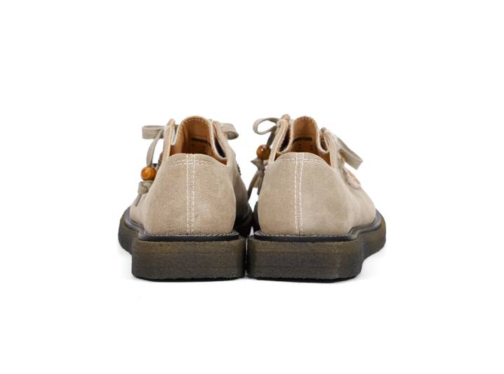 CROOKED CARD Stylish and comfortable kangaroo shoes. Low-top everyday shoes. Unisex. Apricot color. — изображение 3
