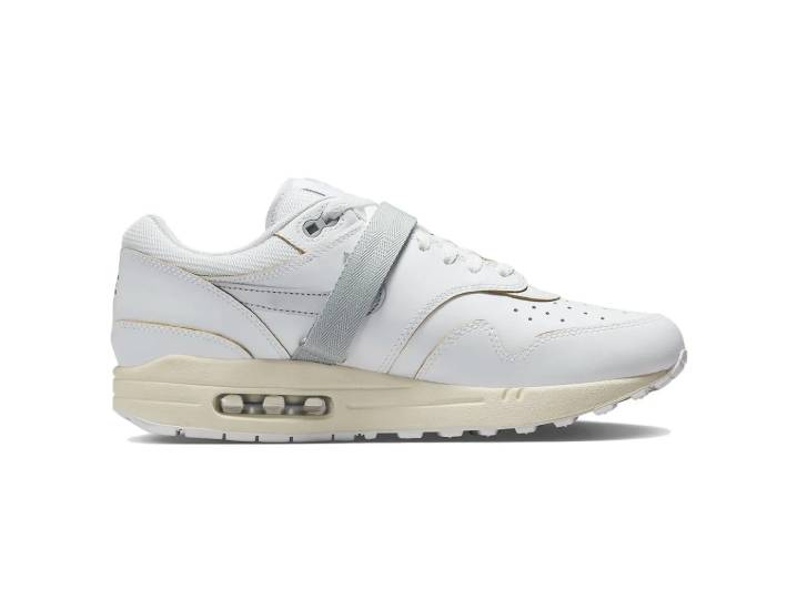 Nike Air Max 1 "Timeless" Low-Top Casual Shoes, Unisex, White/Grey — изображение 5