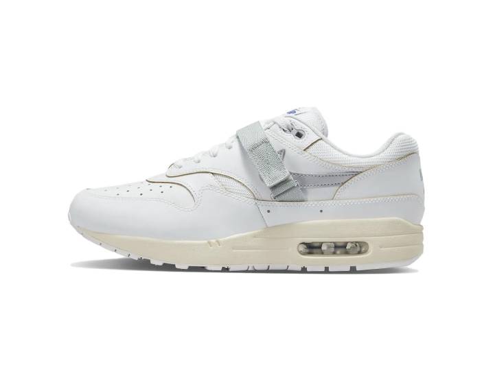 Nike Air Max 1 "Timeless" Low-Top Casual Shoes, Unisex, White/Grey